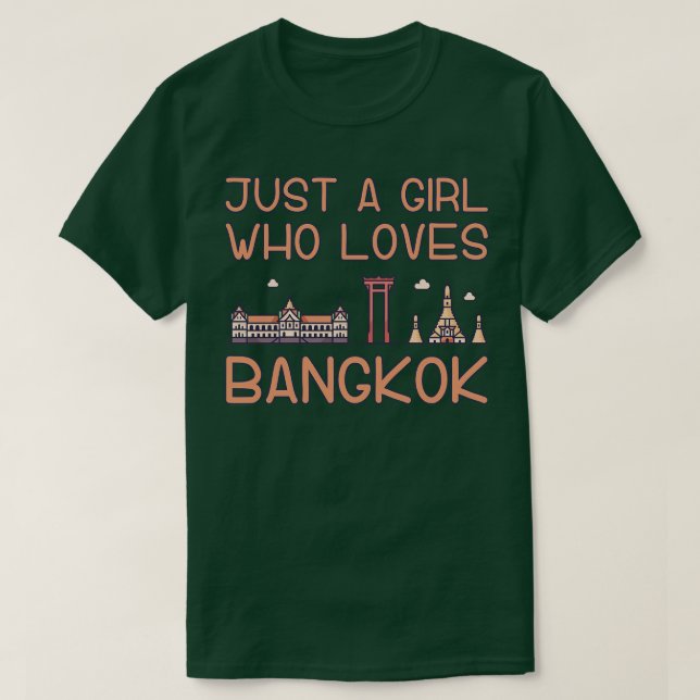Nur ein Mädchen, das Bangkok Lieben T-Shirt (Design vorne)