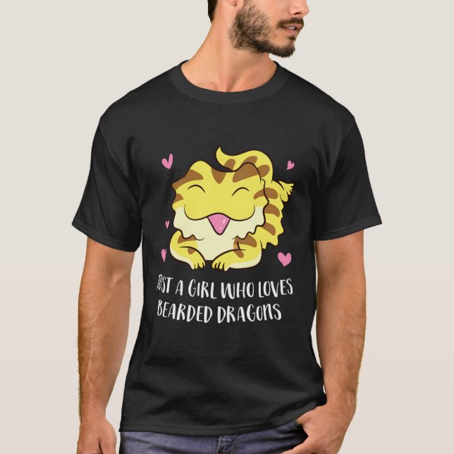 Nur ein Mädchen, das Bärendrachen Lizard Niedlich  T-Shirt (Vorderseite)