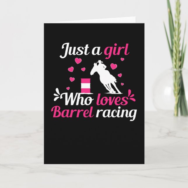 Nur ein Mädchen, das Barrel Racing Liebe Karte (Vorderseite)