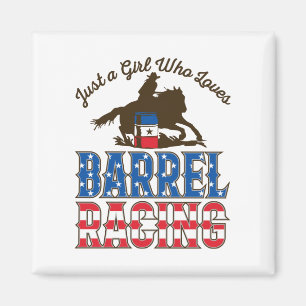 Nur ein Mädchen, das Barrel Racing Liebe Magnet