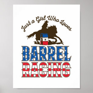 Nur ein Mädchen, das Barrel Racing Liebe Poster