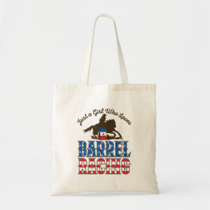 Nur ein Mädchen, das Barrel Racing Liebe Tragetasche