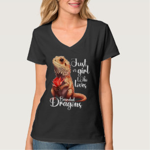 Nur ein Mädchen, das Bartagamen liebt Süße Drache T-Shirt
