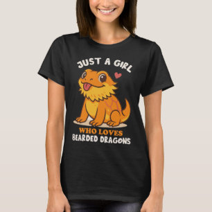 Nur ein Mädchen, das Bartagamen liebt T-Shirt