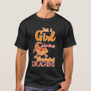 Nur ein Mädchen, das bärtige Drachen Liebe, entwir T-Shirt