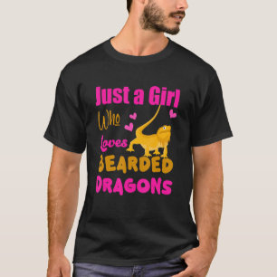 Nur ein Mädchen, das bärtige Drachen Liebe, entwir T-Shirt