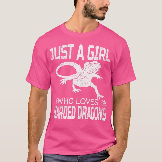 Nur ein Mädchen, das bärtige Drachen Liebe T-Shirt (Vorderseite)