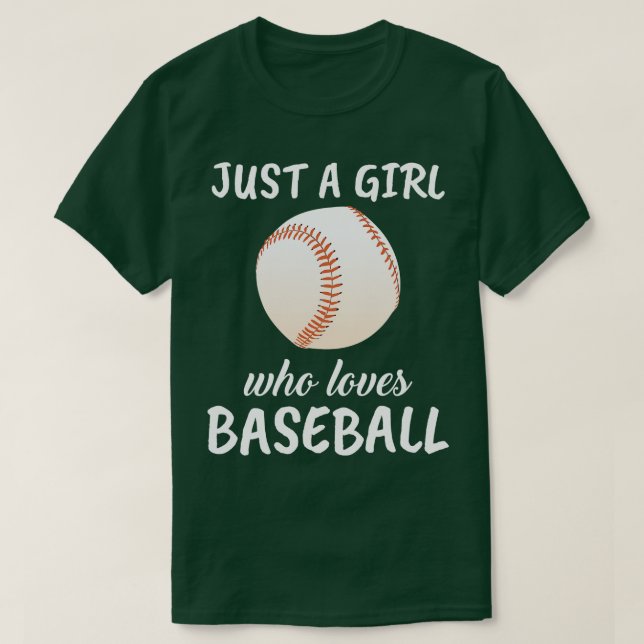Nur ein Mädchen, das Baseball Liebe T-Shirt (Design vorne)