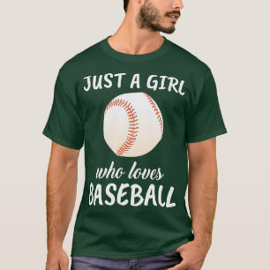 Nur ein Mädchen, das Baseball Liebe T-Shirt