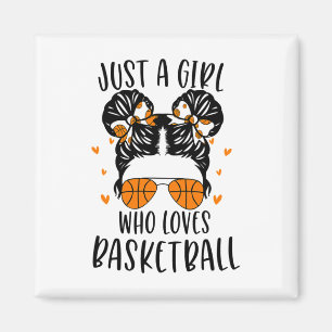 Nur ein Mädchen, das Basketball 5 Lieben Magnet