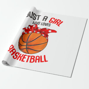 Nur ein Mädchen, das Basketball Girl Lieben Geschenkpapier