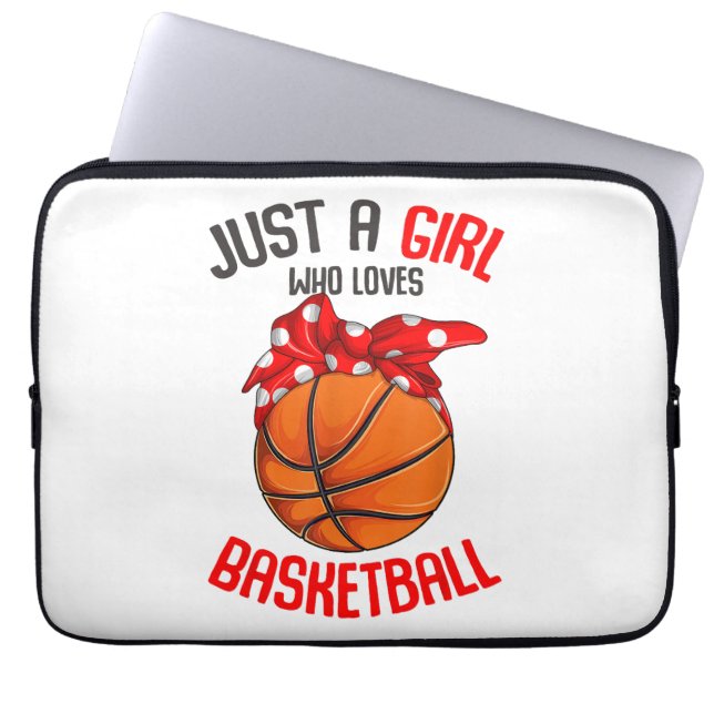 Nur ein Mädchen, das Basketball Girl Lieben Laptopschutzhülle (Vorderseite)