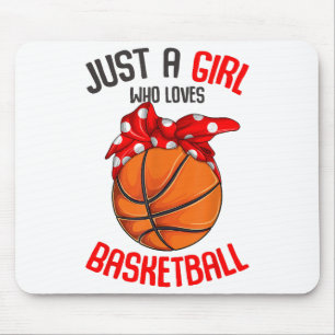 Nur ein Mädchen, das Basketball Girl Lieben Mousepad