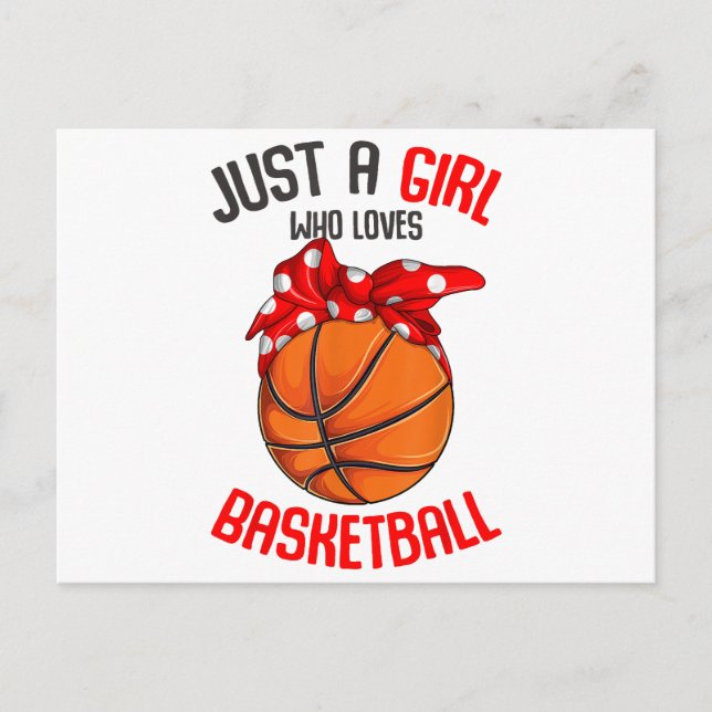 Nur ein Mädchen, das Basketball Girl Lieben Postkarte (Vorderseite)