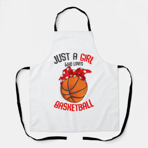 Nur ein Mädchen, das Basketball Girl Lieben Schürze