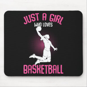 Nur ein Mädchen, das Basketball Kids Mädchen liebt Mousepad
