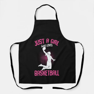 Nur ein Mädchen, das Basketball Kids Mädchen liebt Schürze