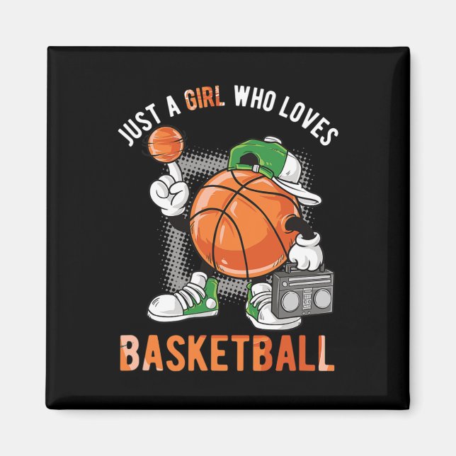 Nur ein Mädchen, das Basketball Liebe 1 Magnet (Vorne)