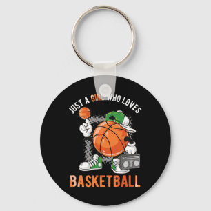 Nur ein Mädchen, das Basketball Liebe 1 Schlüsselanhänger