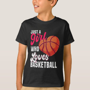 Nur ein Mädchen, das Basketball Liebe Mädchen Kind T-Shirt