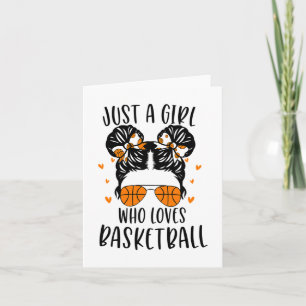Nur ein Mädchen, das Basketball Lieben Karte