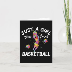 Nur ein Mädchen, das Basketball Lieben Karte