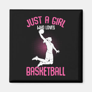 Nur ein Mädchen, das Basketball Lieben Kinder Mädc Magnet