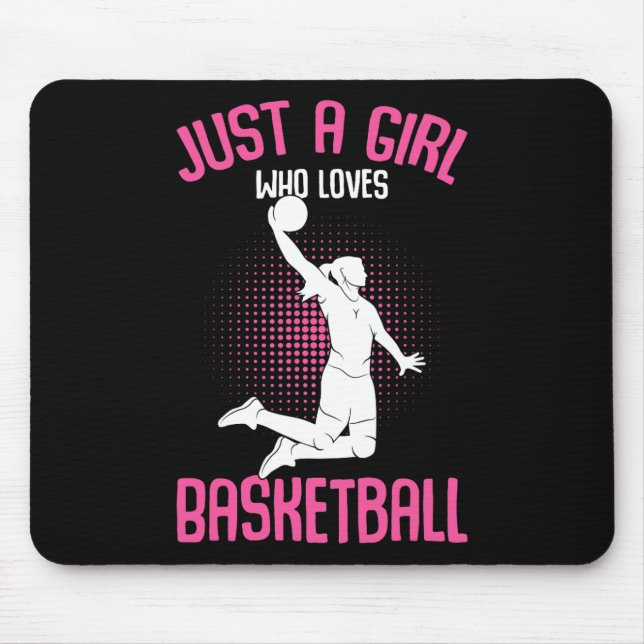 Nur ein Mädchen, das Basketball Lieben Kinder Mädc Mousepad (Vorne)