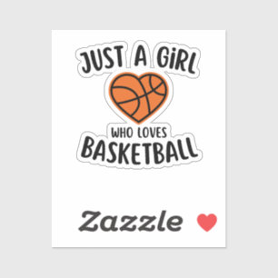 Nur ein Mädchen, das Basketball liebt Aufkleber