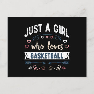Nur ein Mädchen, das Basketball lustige Geschenke  Postkarte