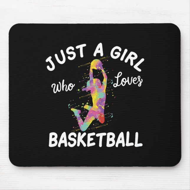 Nur ein Mädchen, das Basketball-Mädchen Liebe Mousepad (Vorne)