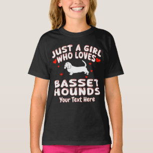 Nur ein Mädchen, das Basset Hounds Liebt Personali T-Shirt