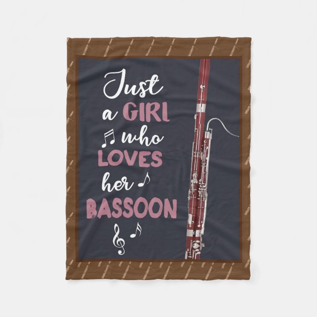 Nur ein Mädchen, das Bassoon Fleece Blanket-Gesche (Vorderseite)