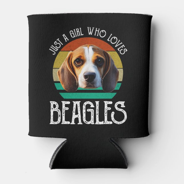 Nur ein Mädchen, das Beagle Liebe Dosenkühler (Vorderseite)