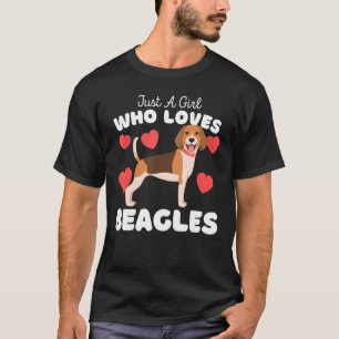 Nur ein Mädchen, das Beagle Lieben Niedlich Hunde T-Shirt
