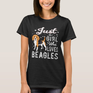 Nur ein Mädchen, das Beagles Lieben Lover Geschenk T-Shirt