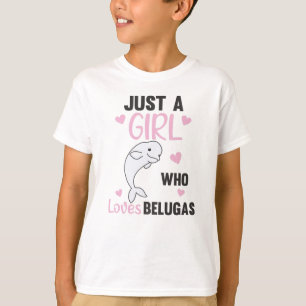 Nur ein Mädchen, das Beluga Whales Sweet Whale Lie T-Shirt