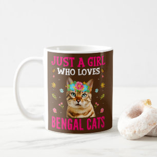 Nur ein Mädchen, das Bengalische Katzen Liebe Funn Kaffeetasse