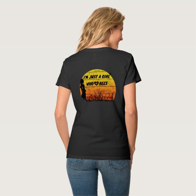 Nur ein Mädchen, das Bienen Liebe T-Shirt (Rückseite Vollansicht)