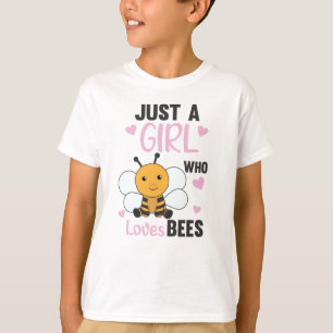 Nur ein Mädchen, das Bienen Lieben Süßbienen Honig T-Shirt