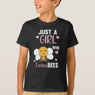 Nur ein Mädchen, das Bienen Lieben Süßbienen Honig T-Shirt