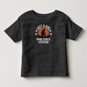Nur ein Mädchen, das Bigfoot lustig Sasquatch mag Kleinkind T-shirt
