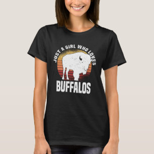 Nur ein Mädchen, das Bison American Bison Buffal L T-Shirt