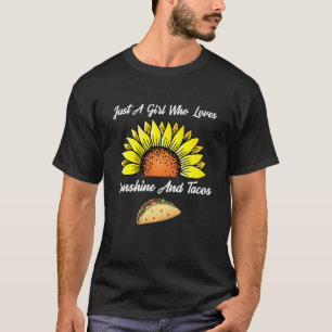Nur ein Mädchen, das Blume und Tacos Va Liebe T-Shirt