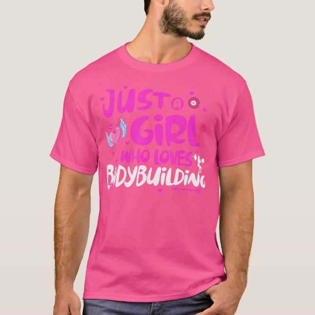 Nur ein Mädchen, das Bodybuilding Liebe T-Shirt (Vorderseite)