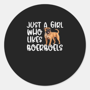 Nur ein Mädchen, das Boerboels klassischen T - Shi Runder Aufkleber