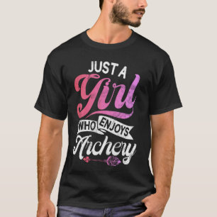 Nur ein Mädchen, das Bogenschütze beim Schießen er T-Shirt