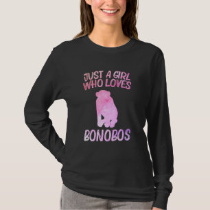 Nur ein Mädchen, das Bonobos für Frauen Liebe Schi T-Shirt