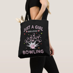 Nur ein Mädchen, das Bowling liebt