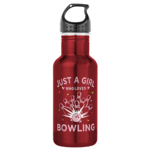 Nur ein Mädchen, das Bowling liebt Edelstahlflasche